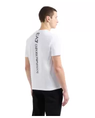 Uomo in cotone bianca in cotone e logo sul retro 7M000567 AF10375|EA7 Uomo in cotone bianca in cotone e logo sul retro 7M000567 AF10375|EA7