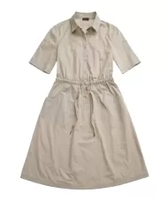 BLAUER Abito Donna 25SBLDV02296 007143 RAYNES PE 2025 cotone con colletto stile polo 902 GRIGIO NEBBIA