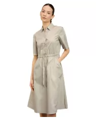 BLAUER Abito Donna 25SBLDV02296 007143 RAYNES PE 2025 cotone con colletto stile polo 902 GRIGIO NEBBIA