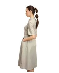 BLAUER Abito Donna 25SBLDV02296 007143 RAYNES PE 2025 cotone con colletto stile polo 902 GRIGIO NEBBIA