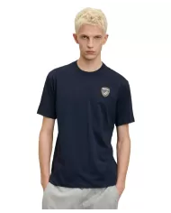 T-shirt Uomo blu scudo 3D gommato 25SBLUH02194 004547 FAXON|BLAUER