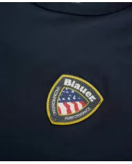 T-shirt Uomo blu scudo 3D gommato 25SBLUH02194 004547 FAXON|BLAUER