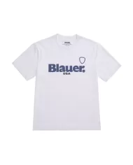 T-shirt Uomo bianca logo 3D gommato 25SBLUH02195 004547 FAVRE|BLAUER