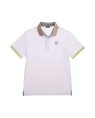 Polo Uomo bianca con scudo ricamato25SBLUT02313 006818 DABNEY|BLAUER