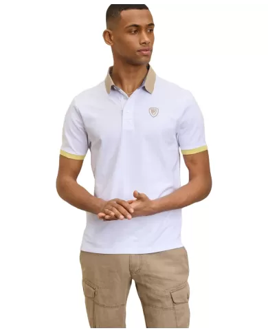 Polo Uomo bianca con scudo ricamato25SBLUT02313 006818 DABNEY|BLAUER Polo Uomo bianca con scudo ricamato25SBLUT02313 006818 DABNEY|BLAUER