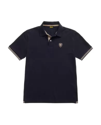Polo Uomo blu con scudo ricamato 25SBLUT02313 006818 DABNEY|BLAUER Polo Uomo blu con scudo ricamato 25SBLUT02313 006818 DABNEY|BLAUER