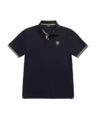 Polo Uomo blu con scudo ricamato 25SBLUT02313 006818 DABNEY|BLAUER Polo Uomo blu con scudo ricamato 25SBLUT02313 006818 DABNEY|BLAUER