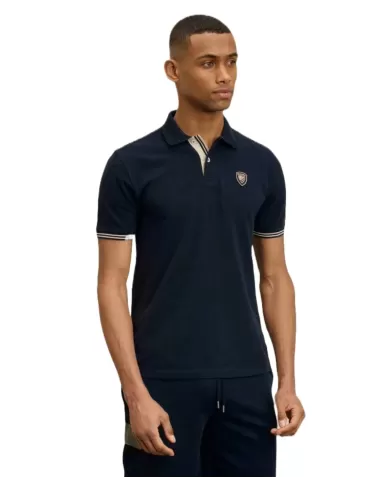 Polo Uomo blu con scudo ricamato 25SBLUT02313 006818 DABNEY|BLAUER Polo Uomo blu con scudo ricamato 25SBLUT02313 006818 DABNEY|BLAUER
