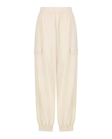 Pantalone Donna panna stile cargo 7W000157 AF12452|EA7 Pantalone Donna panna stile cargo 7W000157 AF12452|EA7