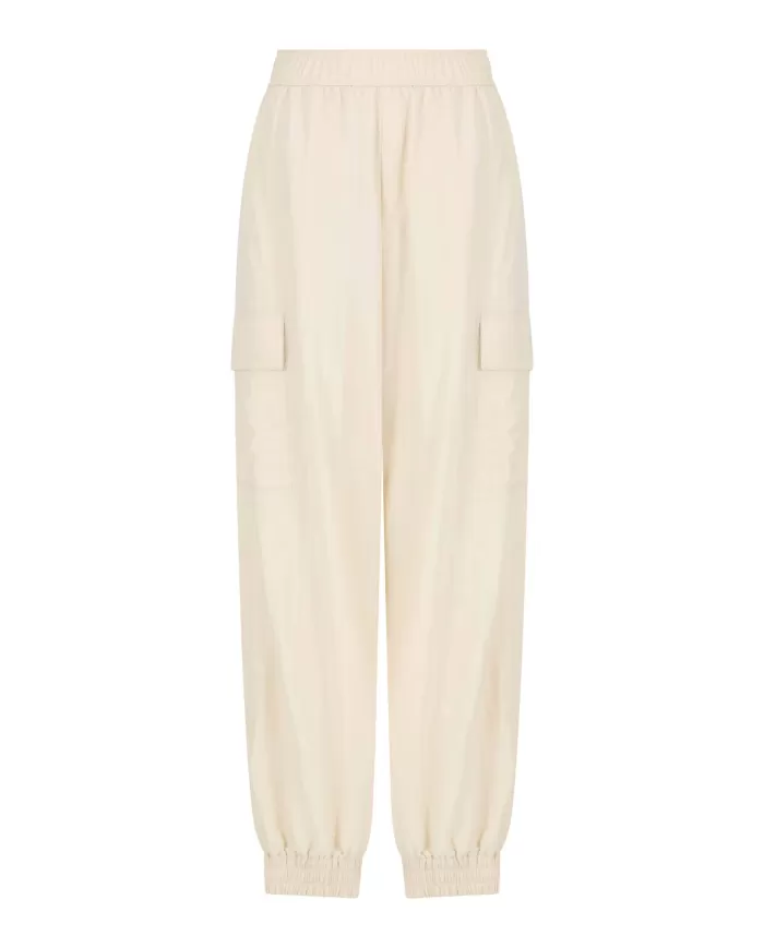 Pantalone Donna panna stile cargo 7W000157 AF12452|EA7 Pantalone Donna panna stile cargo 7W000157 AF12452|EA7