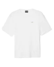 T-shirt Donna bianca con logo oro 7W000189 AF13919|EA7