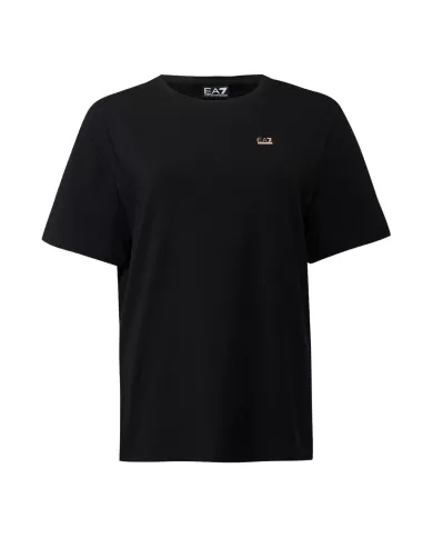 T-shirt Donna nera con logo oro 7W000189 AF13919|EA7 T-shirt Donna nera con logo oro 7W000189 AF13919|EA7