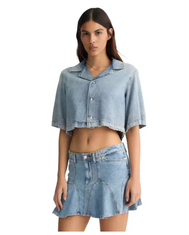 Camicia Donna in denim corta UA5257D4306|LIU JO Camicia Donna in denim corta UA5257D4306|LIU JO
