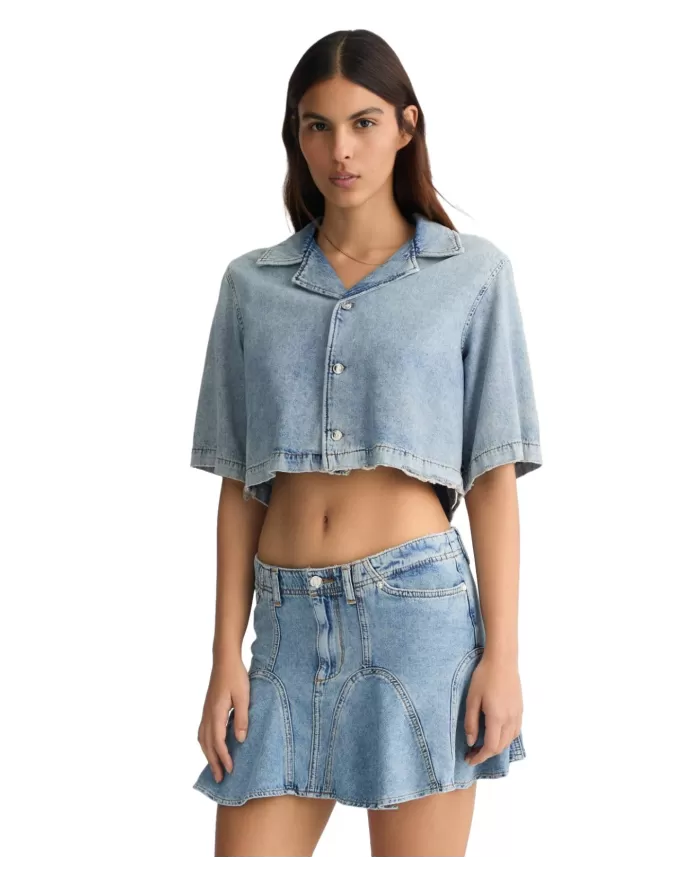 Camicia Donna in denim corta UA5257D4306|LIU JO Camicia Donna in denim corta UA5257D4306|LIU JO