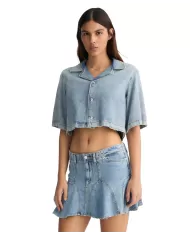 Camicia Donna in denim corta UA5257D4306|LIU JO Camicia Donna in denim corta UA5257D4306|LIU JO