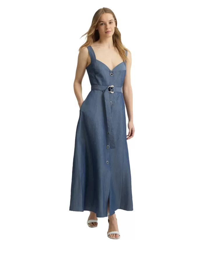 ワンピース LIU JO Woman Dress Denim WA5312T4818 09481 Women's Denim Dresses: Long or Short Denim Dresses | LIU JO