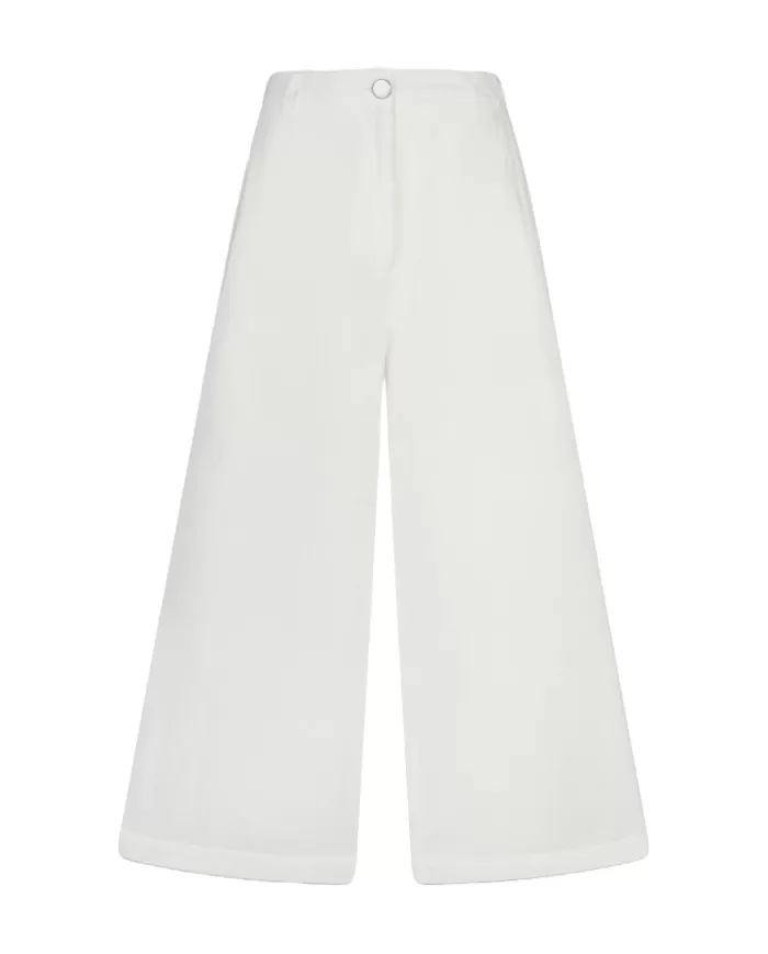 Pantalone Donna bianchi stile palazzo WA5484T6862|LIU JO Pantalone Donna bianchi stile palazzo WA5484T6862|LIU JO