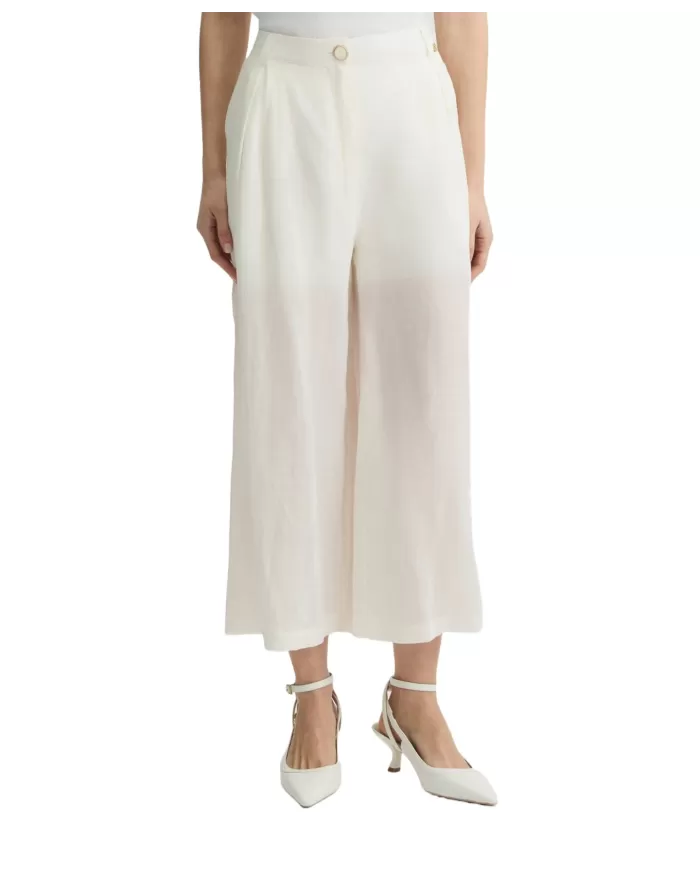 Pantalone Donna bianchi stile palazzo WA5484T6862|LIU JO Pantalone Donna bianchi stile palazzo WA5484T6862|LIU JO