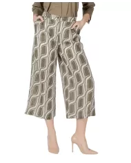 Pantalone Donna a fantasia stile palazzo WA5484T6862|LIU J