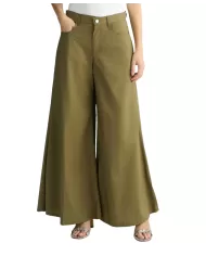 パンツ LIU JO Woman Pants Green WA5511T4319 X0680 Pantaloni flare colore muschio verde | Liu Jo