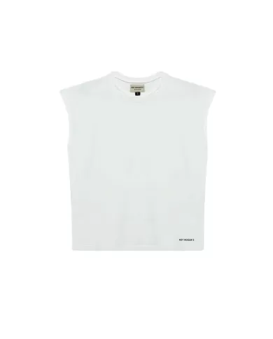 T-shirt Donna bianca smanicata RND90171CB55XXXX|ROY ROGER'S T-shirt Donna bianca smanicata RND90171CB55XXXX|ROY ROGER'S