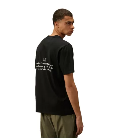T-shirt Uomo nera in cotone 18CMTS319A 005431G|C.P. COMPANY