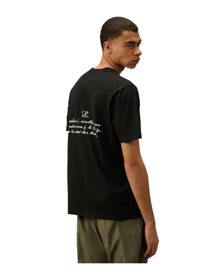 T-shirt Uomo nera in cotone 18CMTS319A 005431G|C.P. COMPANY T-shirt Uomo nera in cotone 18CMTS319A 005431G|C.P. COMPANY