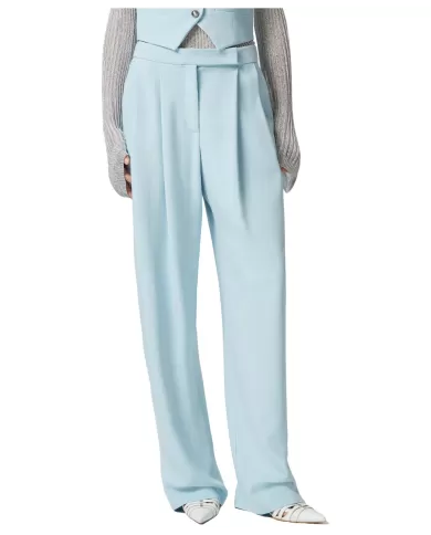 Pantalone Donna azzurro con pence 103235 A213 MONTANO|PINKO