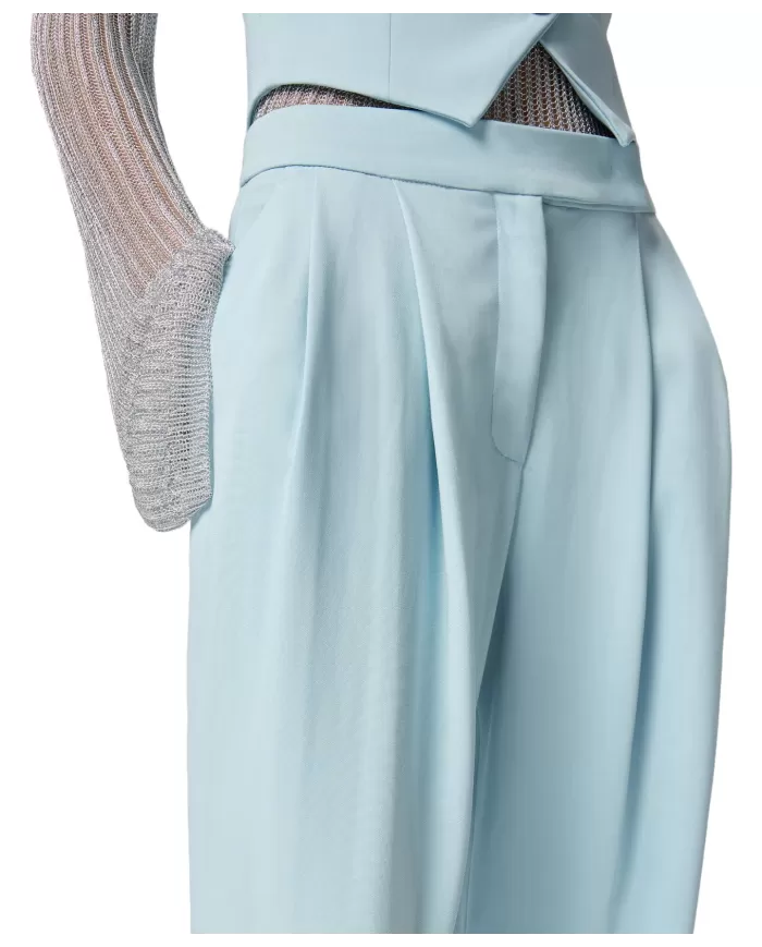 Pantalone Donna azzurro con pence 103235 A213 MONTANO|PINKO