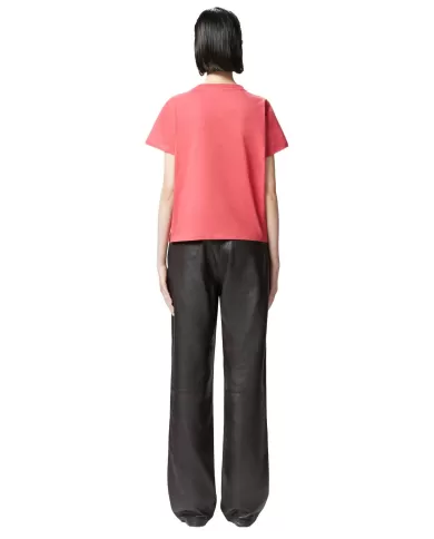 PINKO T-shirt Donna 103320 A2G7 NAMBRONE in cotone con logo ricamo gioiello O57 ROSSO PINKO T-shirt Donna 103320 A2G7 NAMBRONE in cotone con logo ricamo gioiello O57 ROSSO