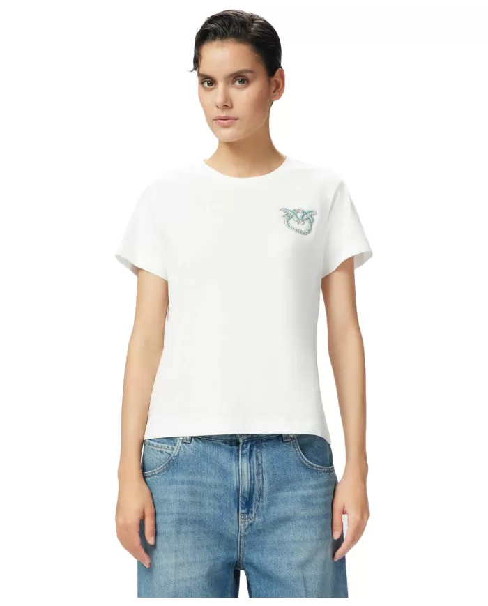 Tシャツ・カットソー PINKO Woman T-Shirt White 104604A2F8 Z05 Pinko 104604 Woman White T-shirts and Polos - Zuklat