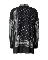 Camicia Donna asimmetrica stampa bandana 104664 A2CK CLOCKS|PINKO