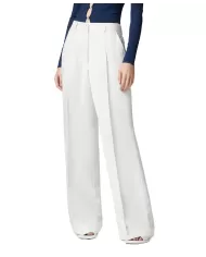 Pantaloni Donna bianco in lino 104869 A2HA WONDERWAL|PINKO