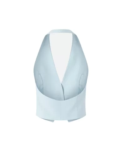 Gilet Donna azzurro con schiena scopetra 104931 A213 MORETTA|PINKO