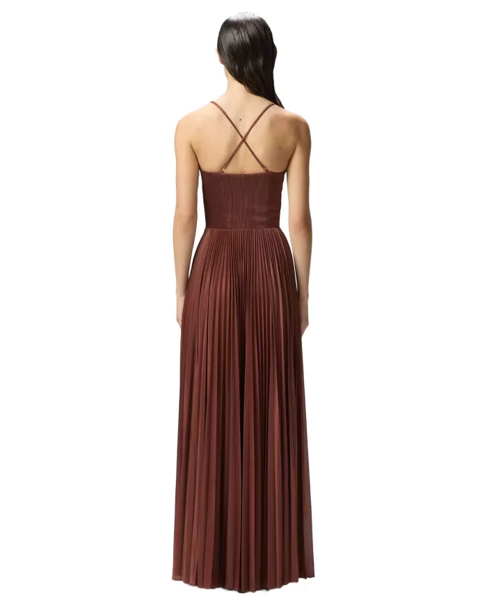 Abito Donna con bustino e gonna lunga plissè 104994 A2DM CICOGNA|PINKO Abito Donna con bustino e gonna lunga plissè 104994 A2DM CICOGNA|PINKO