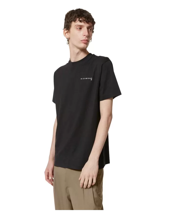 T-shirt Uomo nera in cotone UMP25154TSSDL HAMMA|RICHMOND T-shirt Uomo nera in cotone UMP25154TSSDL HAMMA|RICHMOND