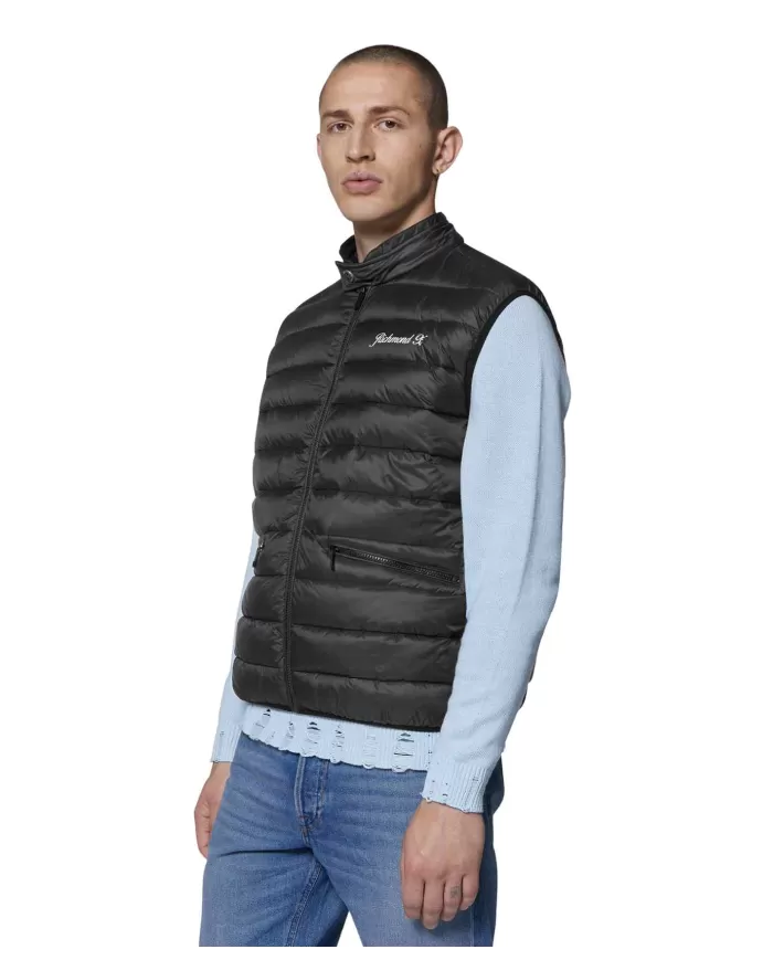 Smanicato Uomo nero trapuntato UMP25236PIS8 ARABBE|RICHMOND Smanicato Uomo nero trapuntato UMP25236PIS8 ARABBE|RICHMOND