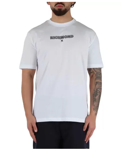 T-shirt Uomo bianca in cotone UMP25302TSTSC CAUSENI|RICHMOND T-shirt Uomo bianca in cotone UMP25302TSTSC CAUSENI|RICHMOND