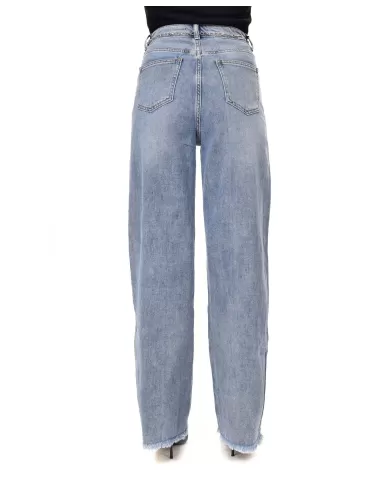 Jeans Donna stile palazzo con cinta abbinata F31675|ADM