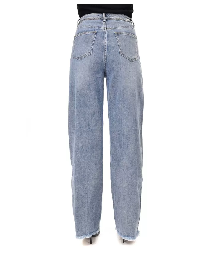 Jeans Donna stile palazzo con cinta abbinata F31675|ADM Jeans Donna stile palazzo con cinta abbinata F31675|ADM