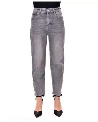 Jeans Donna grigio stile mom F31770|ADM