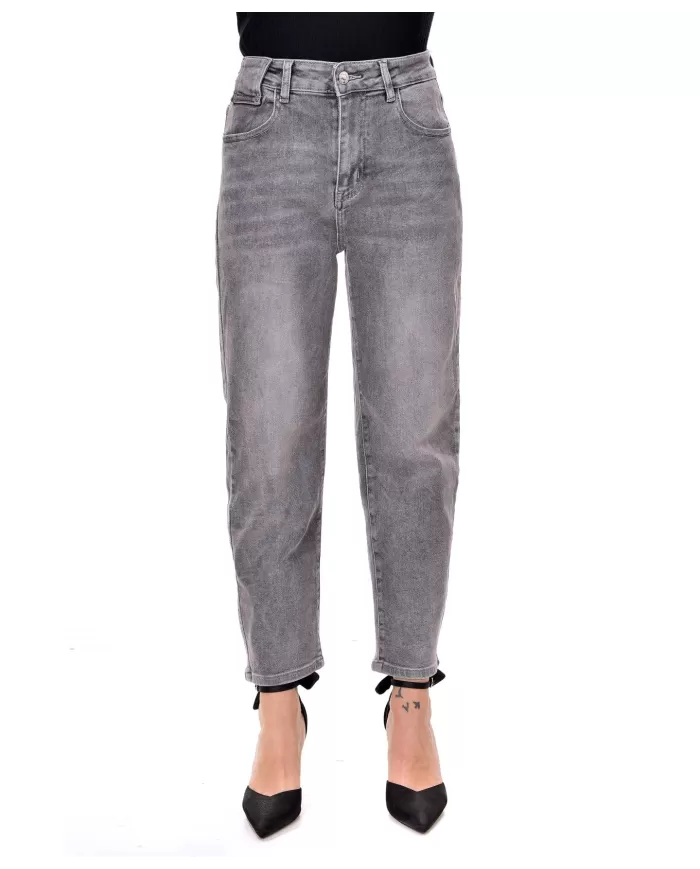 Jeans Donna grigio stile mom F31770|ADM Jeans Donna grigio stile mom F31770|ADM