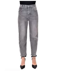 Jeans Donna grigio stile mom F31770|ADM