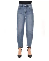 Jeans Donna stile MUM slim fit a vita alta F31770 |ADM