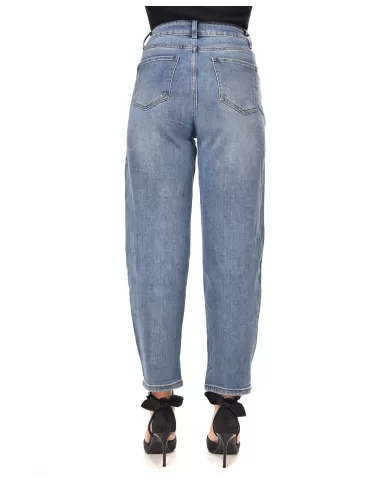 Jeans Donna stile MUM slim fit a vita alta F31770 |ADM