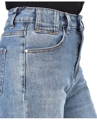 Jeans Donna stile MUM slim fit a vita alta F31770 |ADM