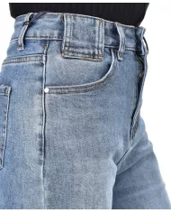 Jeans Donna stile MUM slim fit a vita alta F31770 |ADM