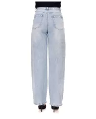 Jeans Donna slim stile palazzo con strass F31824|ADM