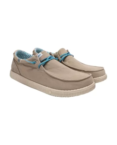 Mocassino Uomo sabbia in cotone e camoscio LEDRO WP150|WALK IN PITAS