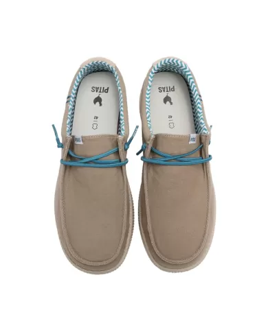 Mocassino Uomo sabbia in cotone e camoscio LEDRO WP150|WALK IN PITAS